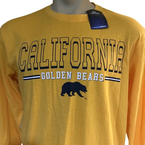 California Golden Bears Sport-Tek Long Sleeve Shirt Men's Gold New - Picture 2 of 7
